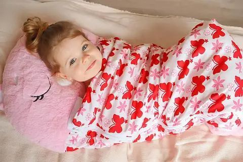 Дитячий спальний мішок на блискавці 3 в 1 іграшка подушка спальник та вбудована подушка G7711001 фото