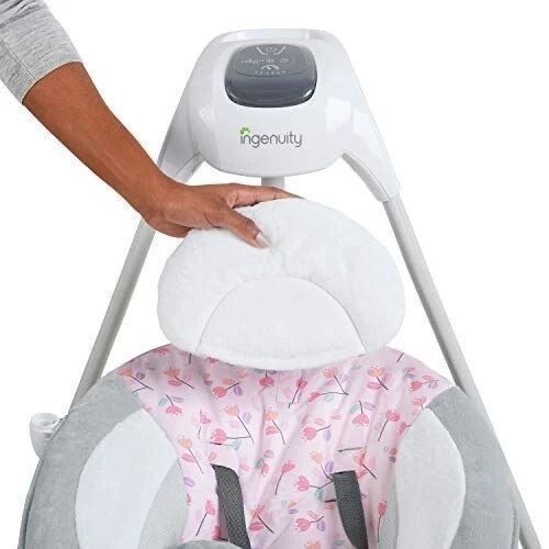 Электронные качели / Детские качели-шезлонг Ingenuity SimpleComfort 2в1 / Укачивающий центр для детей 6 скоростей 5094801 фото
