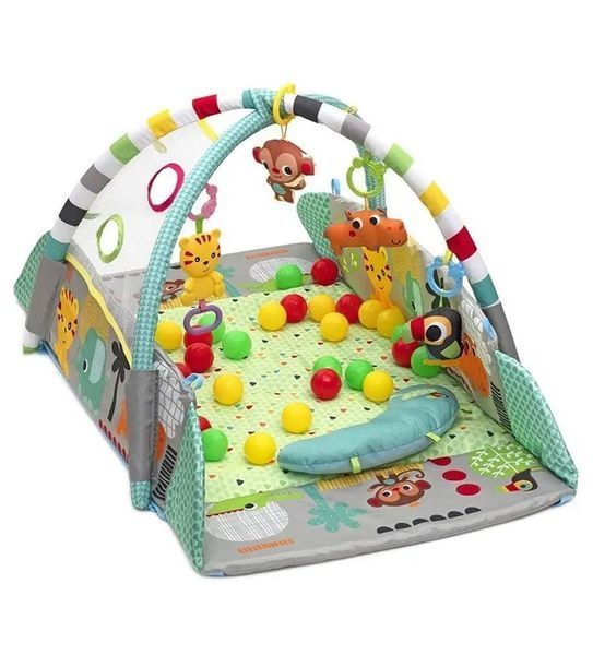 Игровой коврик LEAN Toys 5в1 с шариками в подарок / Развивающий коврик для детей X-647 5094785 фото