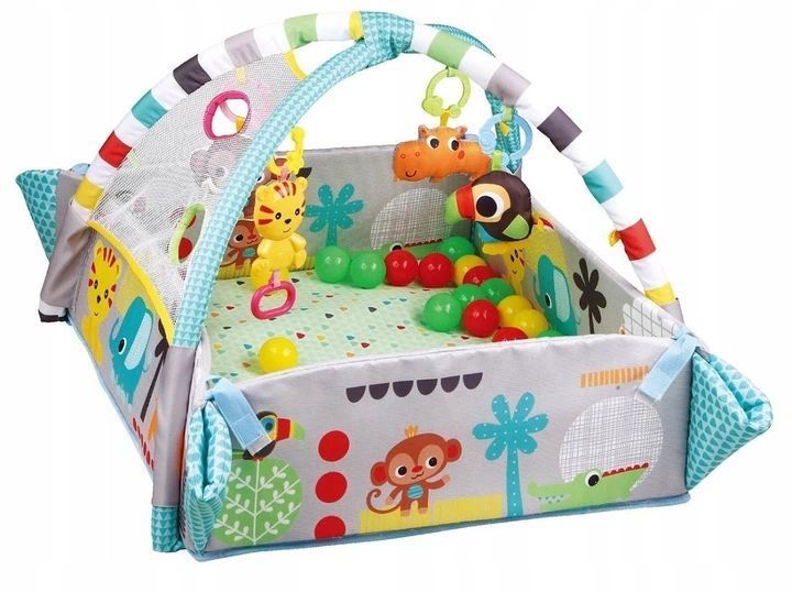 Игровой коврик LEAN Toys 5в1 с шариками в подарок / Развивающий коврик для детей X-647 5094785 фото