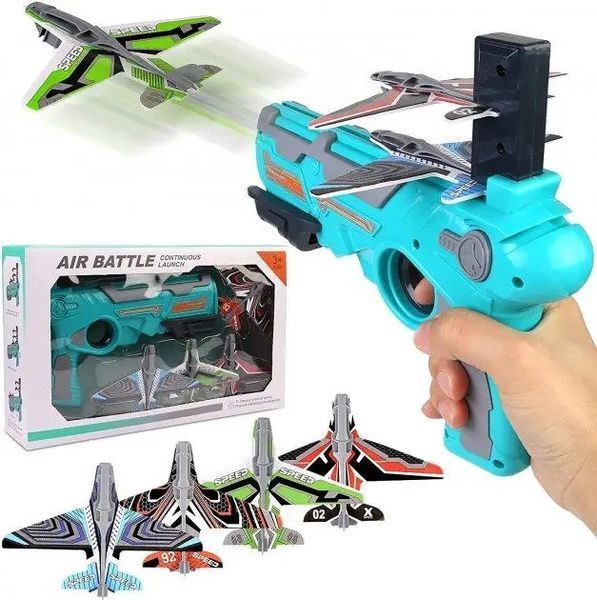 Дитячий іграшковий пістолет катапульта з літачками Air Battle 20500000028 фото