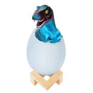 Детский светильник SUNROZ 3D Dinosaur Lamp лампа-ночник "Динозаврик в яйце" с пультом ДУ 205000000 фото