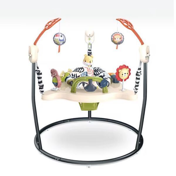 Детский игровой центр Fisher-Price Jumperoo с подсветкой и звуком / Развивающий игровой джемпер Бежевый 5094773/1 фото