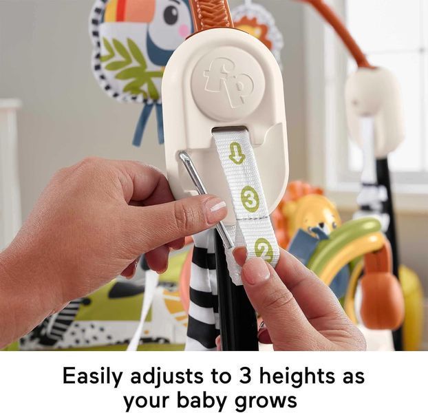 Детский игровой центр Fisher-Price Jumperoo с подсветкой и звуком / Развивающий игровой джемпер Бежевый 5094773/1 фото