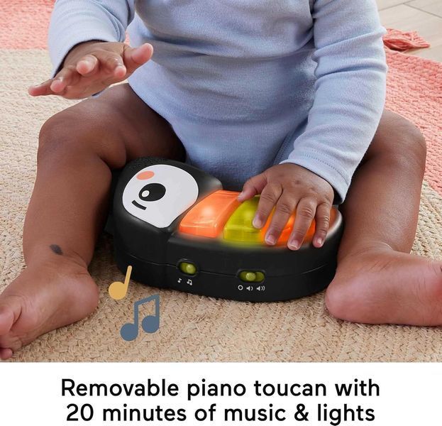 Детский игровой центр Fisher-Price Jumperoo с подсветкой и звуком / Развивающий игровой джемпер Бежевый 5094773/1 фото