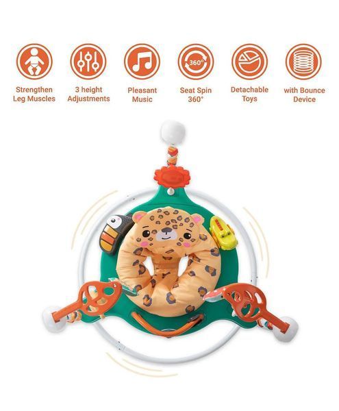 Детский игровой центр Fisher-Price Jumperoo с подсветкой и звуком / Развивающий игровой джемпер Зеленый 5094773/2 фото