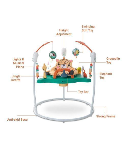 Детский игровой центр Fisher-Price Jumperoo с подсветкой и звуком / Развивающий игровой джемпер Зеленый 5094773/2 фото
