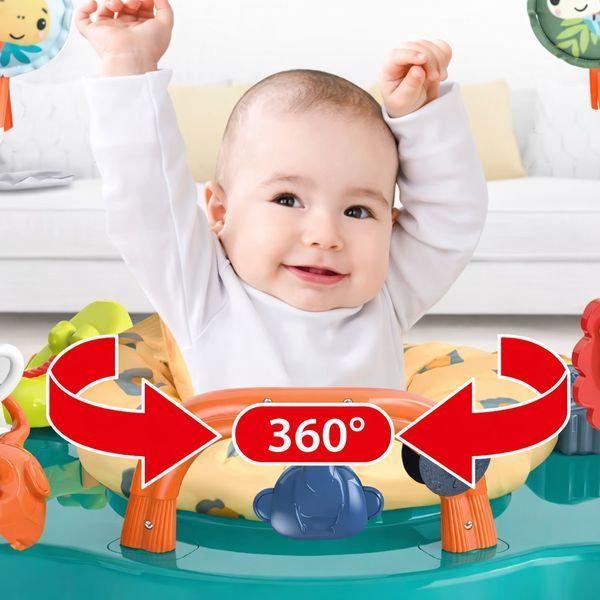 Детский игровой центр Fisher-Price Jumperoo с подсветкой и звуком / Развивающий игровой джемпер Зеленый 5094773/2 фото