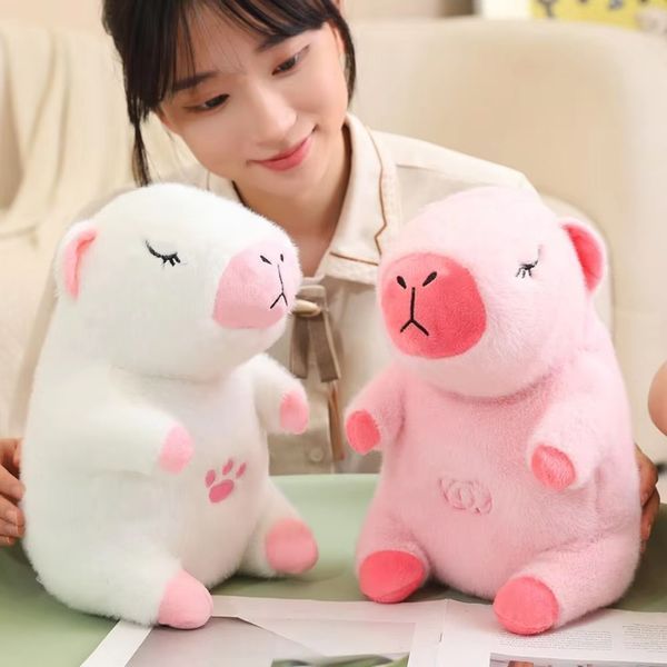 Білий Інтерактивна дихаюча Капібара Snuggle Pulse CapyBuddy 30 см м'яка плюшева іграшка 6260151-B/1 фото