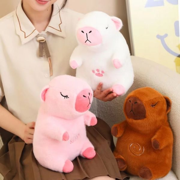 Білий Інтерактивна дихаюча Капібара Snuggle Pulse CapyBuddy 30 см м'яка плюшева іграшка 6260151-B/1 фото