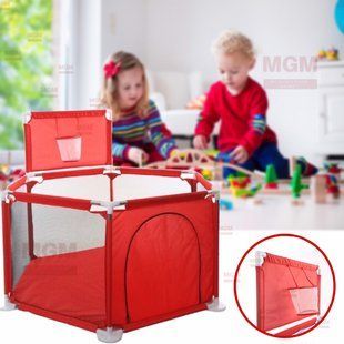 Детский манеж для развития IMBABY 6 секций - с забором для малышей - сухой бассейн для детских игр, для шаров или коврика VENDNT-104 фото