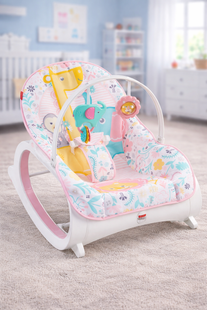 Дитяче крісло-гойдалка Fisher Price / Дитячий шезлонг з музичною підвіскою та регульованою спинкою 5094769 фото