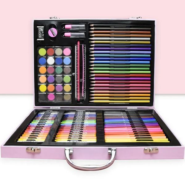 Набор для рисования в кейсе 128 предметов Розовый MA797pink фото