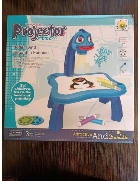 Голубой Детский стол проектор для рисования с подсветкой Projector Painting 24 Детали 50900000002/2 фото